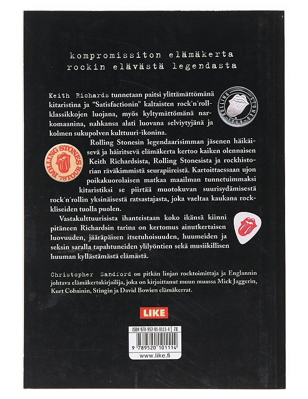 Keith Richards : Satisfaction - Sandford, Christopher - Tietokirjat - 10105639604 - 1