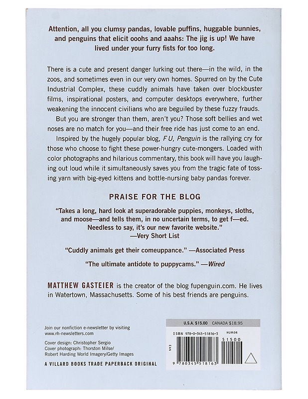 F U, Penguin - Telling Cute Animals What's what - Matthew Gasteier - Tietokirjat ja oppaat - 10105639658 - 1