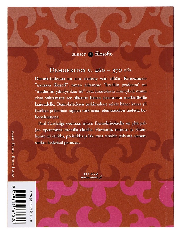 Demokritos - Paul Cartledge - Tietokirjat - 10105639726 - 1