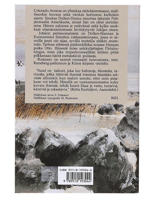 Colorado Avenue, suomi - Sund, Lars, kirjoittaja ; Ripatti, Kaarina, kääntäjä - Romaanit ja novellit - 10105639865 - 1
