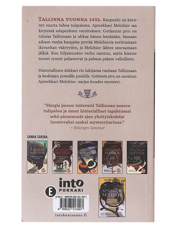 Apteekkari Melchior ja Olevisten kirkon arvoitus - Hargla, Indrek - Romaanit ja novellit - 10105639885 - 1