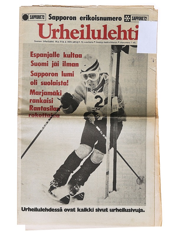 Suomen Urheilulehti no 7/16.2.1973   - Lehdet - 10105639943 - 0