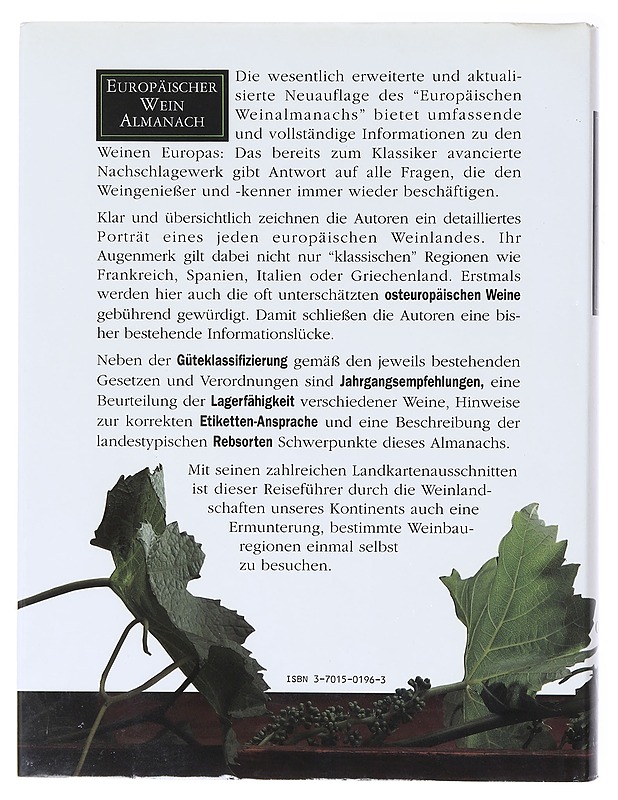 Europäischer Weinalmanach - Steurer, Rudolf ; Thomann, Wolfgang  - Tietokirjat ja oppaat - 10105639962 - 1