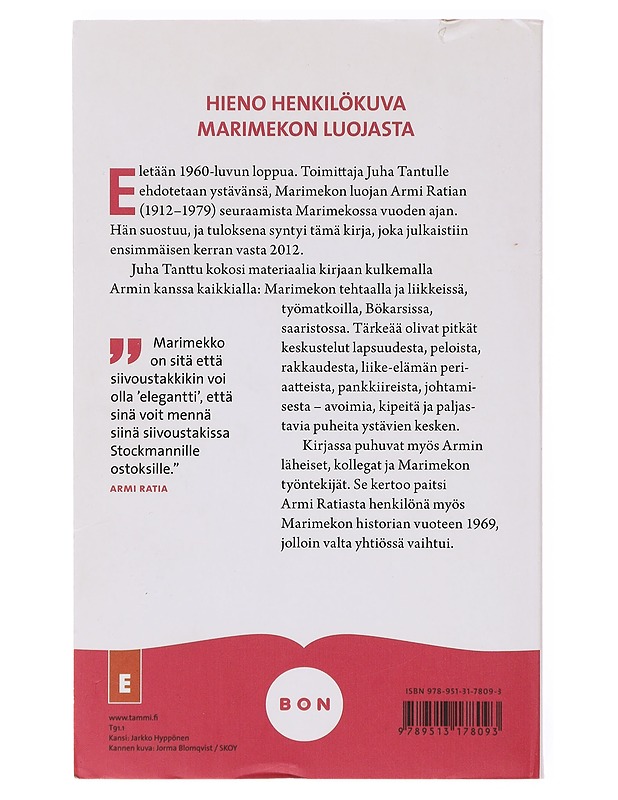Armi Ratian maailmassa - Tanttu, Juha - Elämäkerrat ja muistelmat - 10105639972 - 1