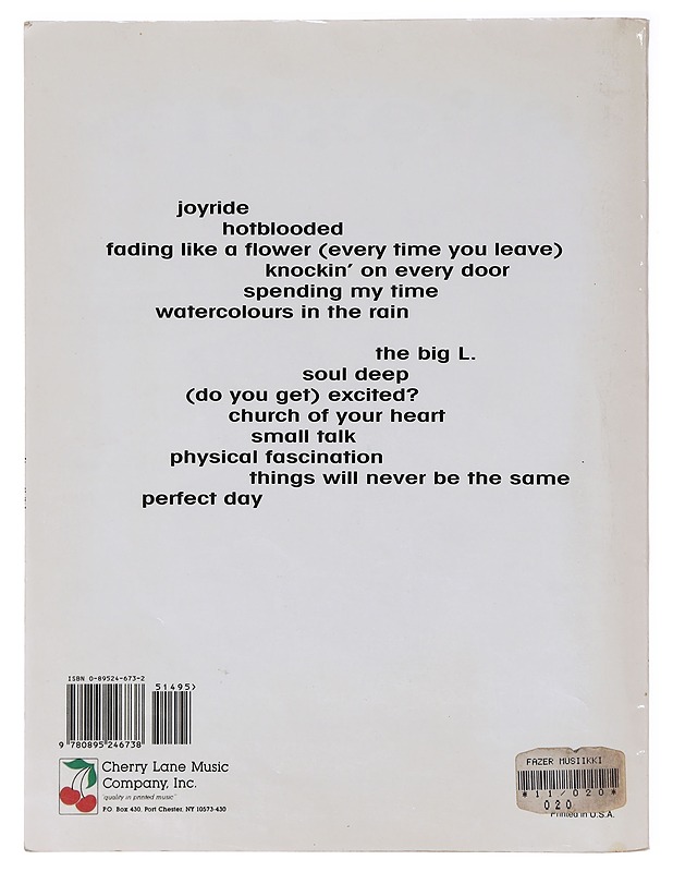 Joyride - Roxette - Musiikki- ja elokuvakirjat - 10105640073 - 1