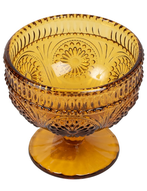Indiana Glass Company : jalallinen jälkiruoka tai tarjoilukulho, keltainen - Lasit - 10105640119 - 0