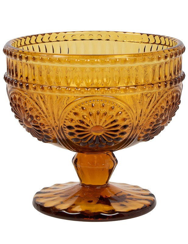 Indiana Glass Company : jalallinen jälkiruoka tai tarjoilukulho, keltainen - Lasit - 10105640119 - 1