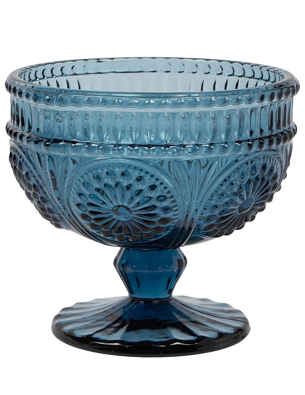 Indiana Glass Company : jalallinen jälkiruoka tai tarjoilukulho, tumman-sininen - Lasit - 10105640137 - 1