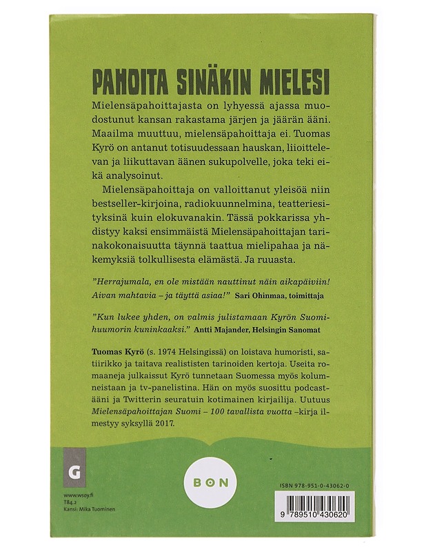 Mielensäpahoittaja & Mielensäpahoittaja ja ruskeakastike - Tuomas Kyrö - Romaanit ja novellit - 10105640136 - 1