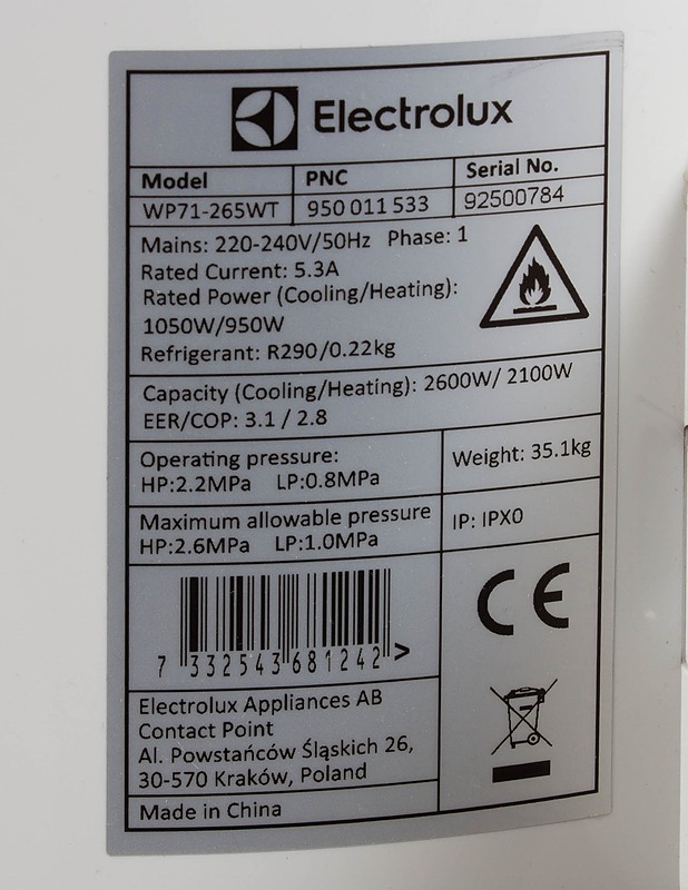 ELECTROLUX WP71-265WT -ilmastointilaite  - Muu elektroniikka - 10105640175 - 3