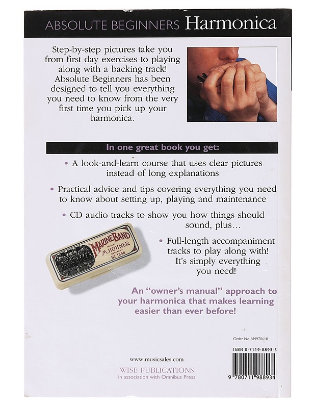 Absolute Beginners Harmonica - Steve Jennings - Tietokirjat ja oppaat - 10105640184 - 1
