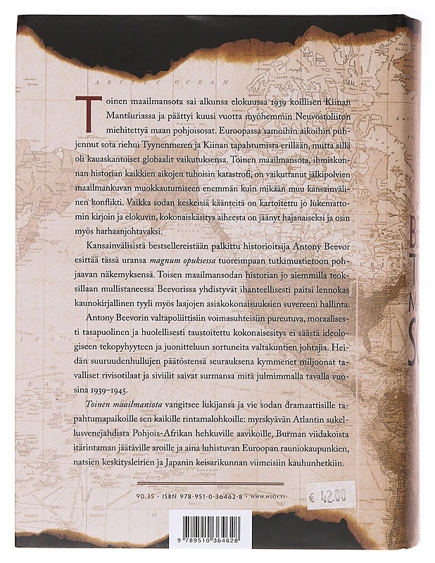 Toinen maailmansota - Beevor, Antony - Historiakirjat - 10105640235 - 1