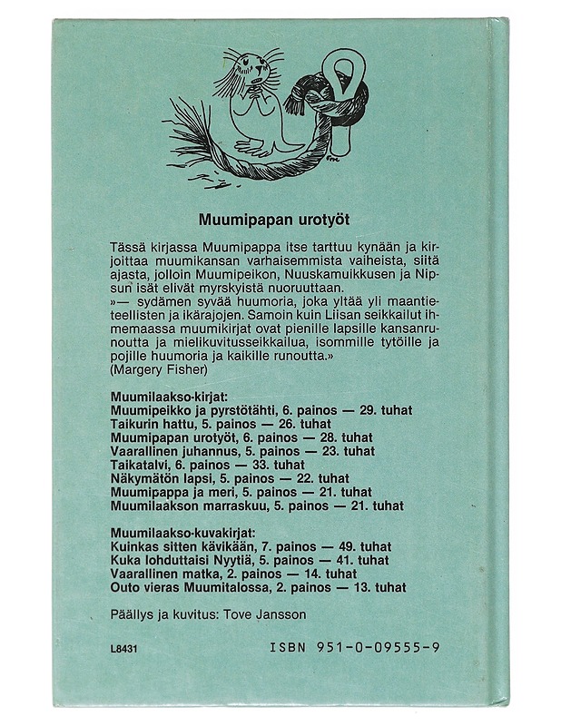 Muumipapan urotyöt - Jansson, Tove - Lastenkirjat - 10105640259 - 1