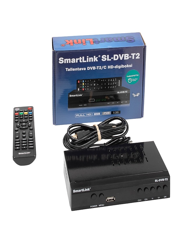 SMARTLINK SL-DVB-T2 tallentava DVB-T2/C HD-digiboksi - Viihde-elektroniikka - 10105640391 - 0