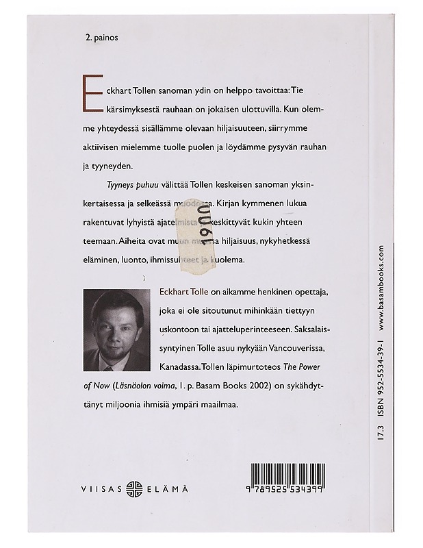 Tyyneys puhuu - Tolle, Eckhart - Tietokirjat ja oppaat - 10105640417 - 1