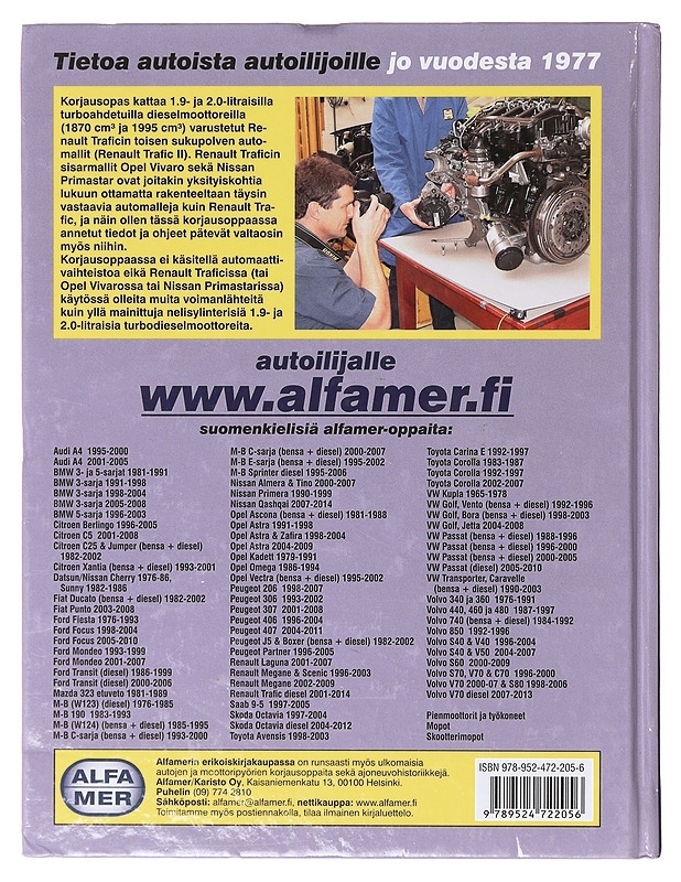 Renault Trafic (Opel Vivaro, Nissan Primastar) diesel 2001-2014 / korjausopas - Randall, Martynn - Harrastekirjat - 10105640621 - 1