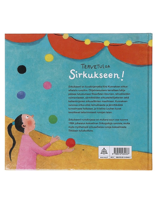 Sirkukseen! - Kunnas, Kirsi - Lastenkirjat - 10105640650 - 1
