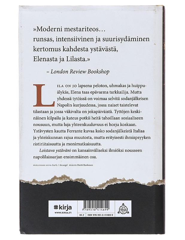 Loistava ystäväni / lapsuus ja nuoruus - Ferrante, Elena - Romaanit ja novellit - 10105640685 - 1