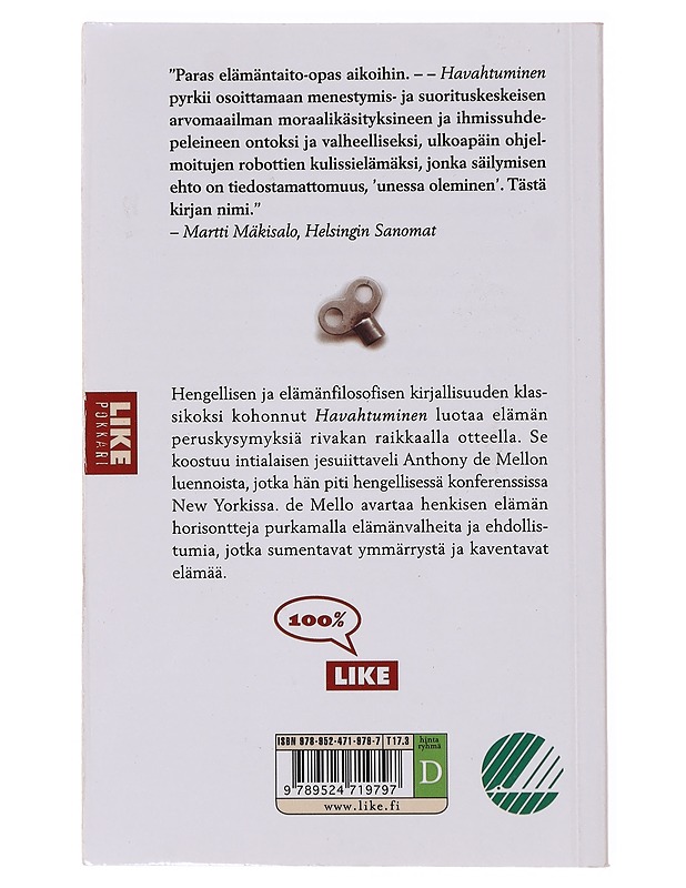 Havahtuminen - De Mello, Anthony - Tietokirjat ja oppaat - 10105640687 - 1