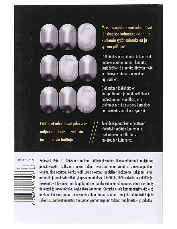 Tappavat lääkkeet  - Gøtzsche, Peter C. - Tietokirjat ja oppaat - 10105640728 - 1