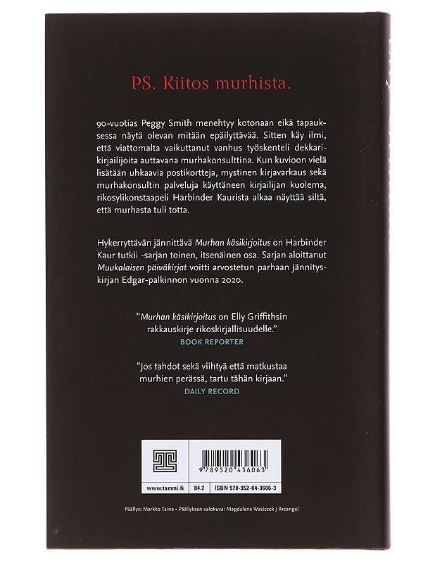 Murhan käsikirjoitus - Griffiths, Elly - Romaanit ja novellit - 10105640732 - 1