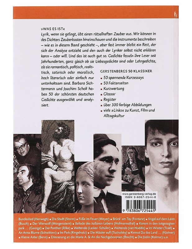 50 klassiker lyrik / Bedeutende deutsche Gedichte dargestellt  -  Barbara Sichtermann & Joachim Scholl - Runot ja näytelmät - 10105640794 - 1