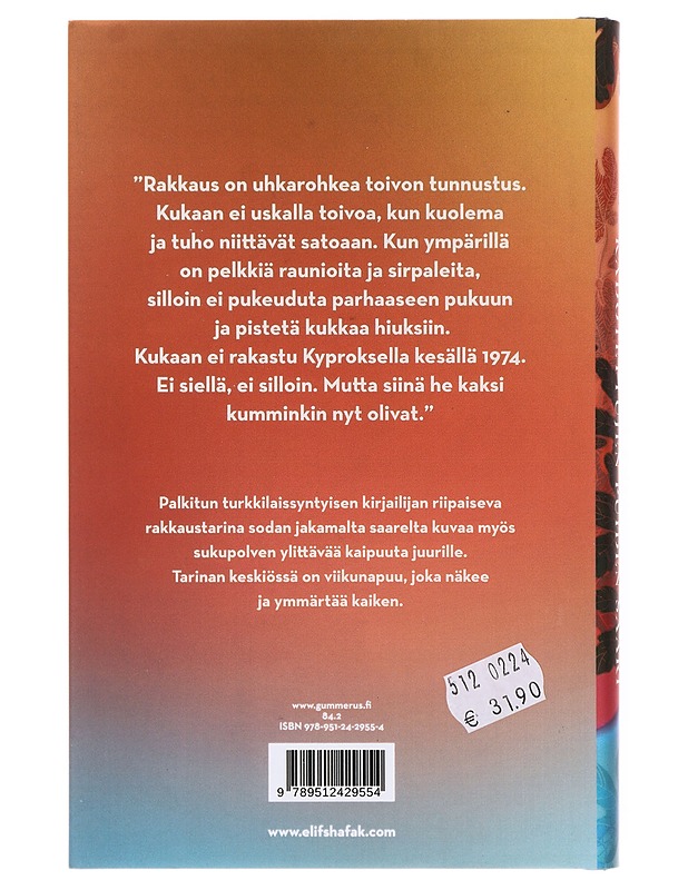 Kadotettujen puiden saari - Shafak, Elif - Romaanit ja novellit - 10105640884 - 1