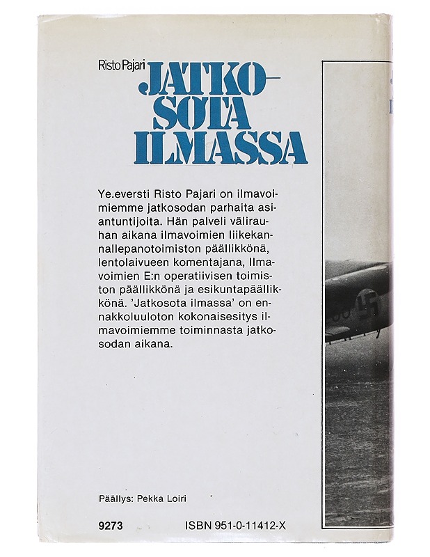Jatkosota ilmassa - Risto Pajari - Historiakirjat - 10105641115 - 1