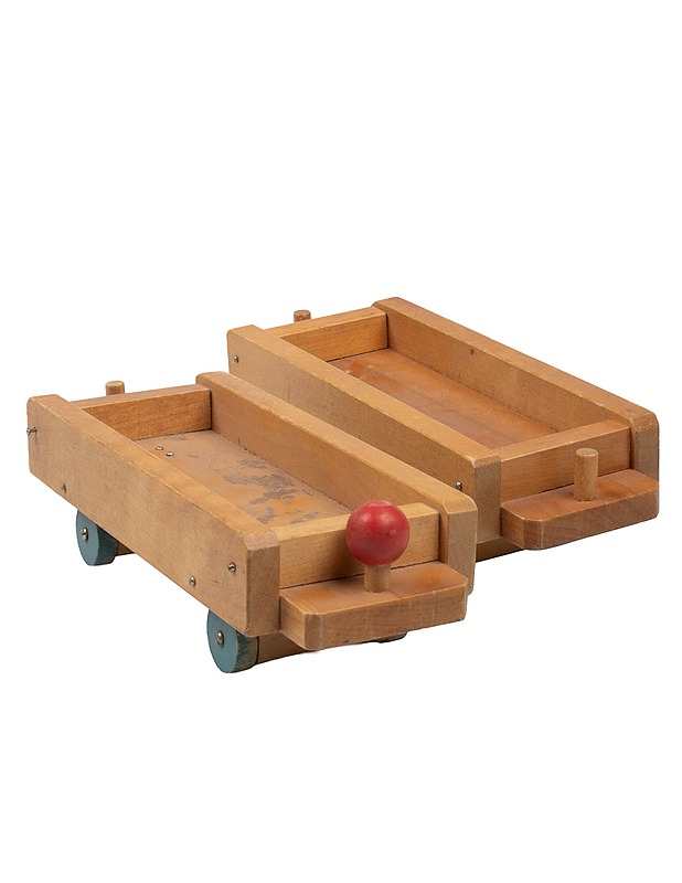 BRIO : vintage-tyylinen, suurikokoinen puinen leluveturi ja kaksi avovaunua - Lasten lelut - 10105641180 - 3