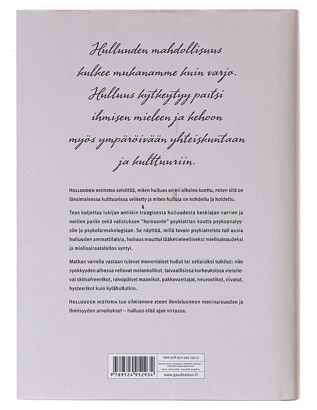 Hulluuden historia - Petteri Pietikäinen - Historiakirjat - 10105641218 - 1