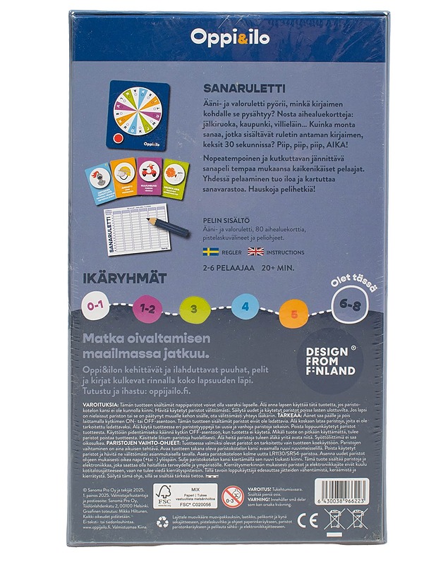 Oppi&ilo Sanaruletti -lautapeli - Lautapelit - 10105641255 - 1