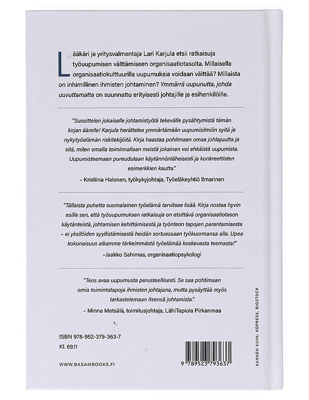 Ymmärrä uupunutta, johda uuvuttamatta - Lari Karjula - Tietokirjat ja oppaat - 10105641281 - 1