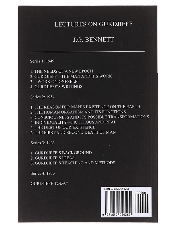 Lectures on Gurdjieff - J. G. Bennett - Romaanit ja novellit - 10105641340 - 1