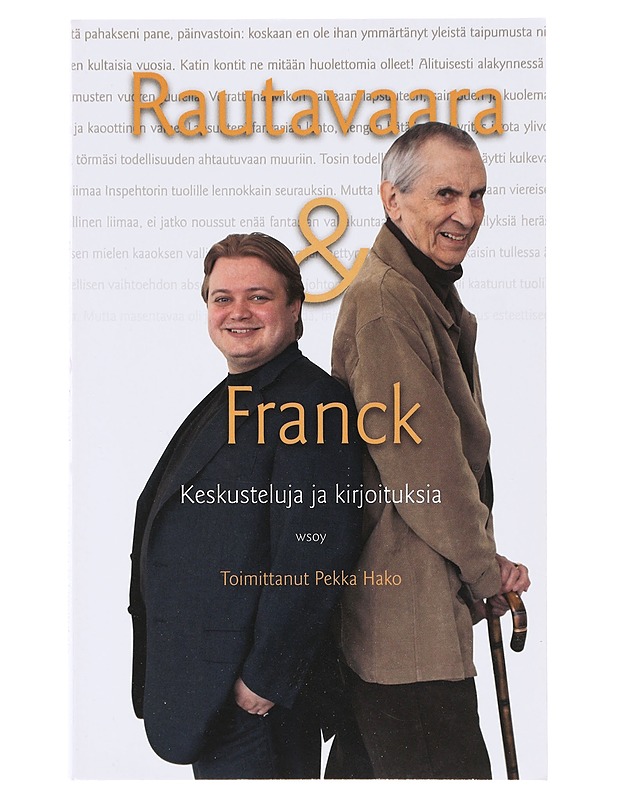 Rautavaara & Franck  - Rautavaara, Einojuhani - Elämäkerrat ja muistelmat - 10105641344 - 0