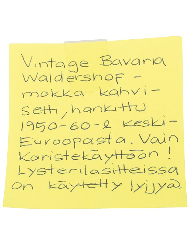 BAVARIA WALDERSHOF mokka-astiasto, 15 osaa - Lautaset ja kulhot - 10105641461 - 4