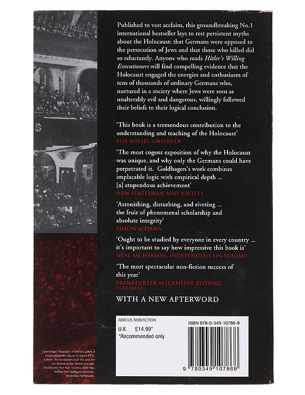 Hitler's willing executioners : ordinary Germans and the Holocaust - Daniel Jonah Goldhagen - Historiakirjat - 10105641470 - 1