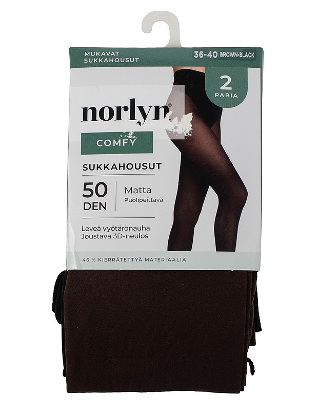 NORLYN Comfy 50 den sukkahousut, 36-40 - 2 kpl - Asusteet - 10105641525 - 0