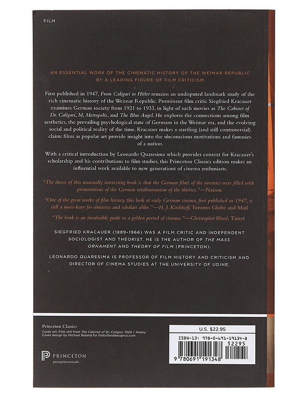 From Caligari to Hitler - Siegfried Kracauer - Historiakirjat - 10105641528 - 1