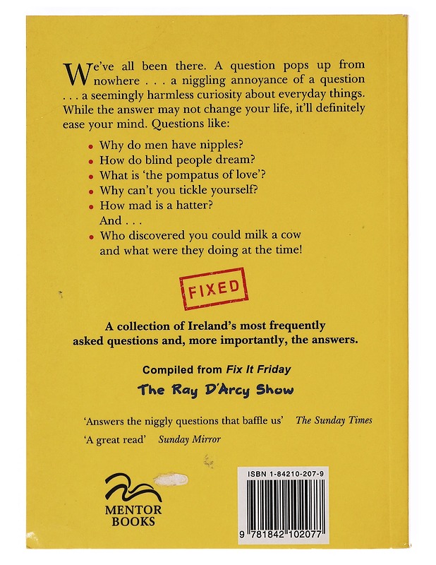 Fixed: Answers to Ireland's Frequently Asked Questions - Ray D'Arcy  - Hyvinvointikirjat - 10105641575 - 1