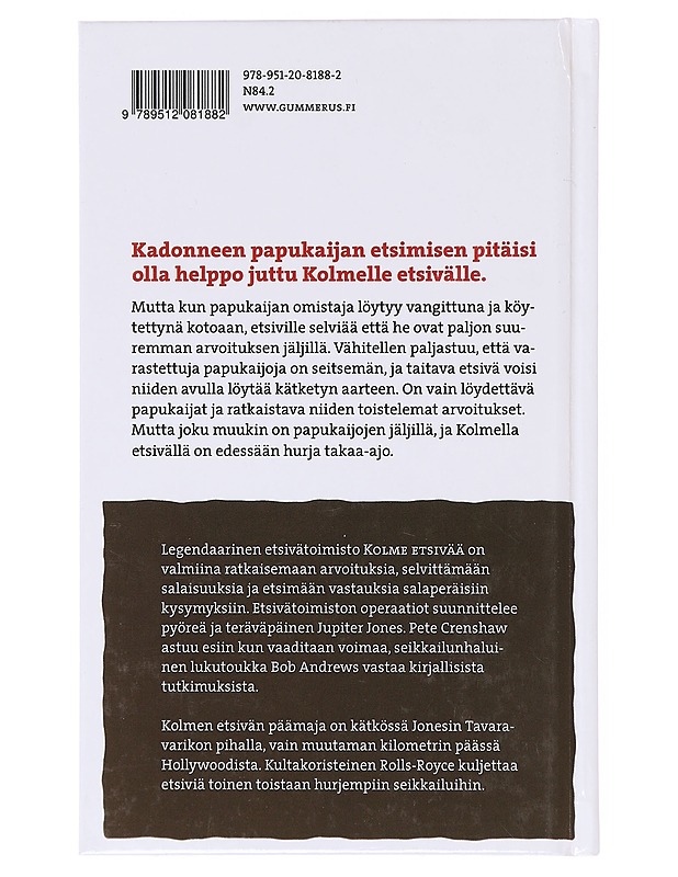 3 etsivää ja änkyttävä papukaija - Robert Arthur - Nuorten kirjat - 10105641619 - 1