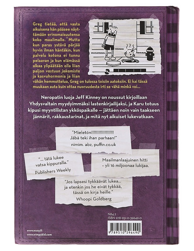 Neropatin päiväkirja / 5 Karu totuus : Greg Heffleyn julkaisu - Kinney, Jeff - Lastenkirjat - 10105641616 - 1