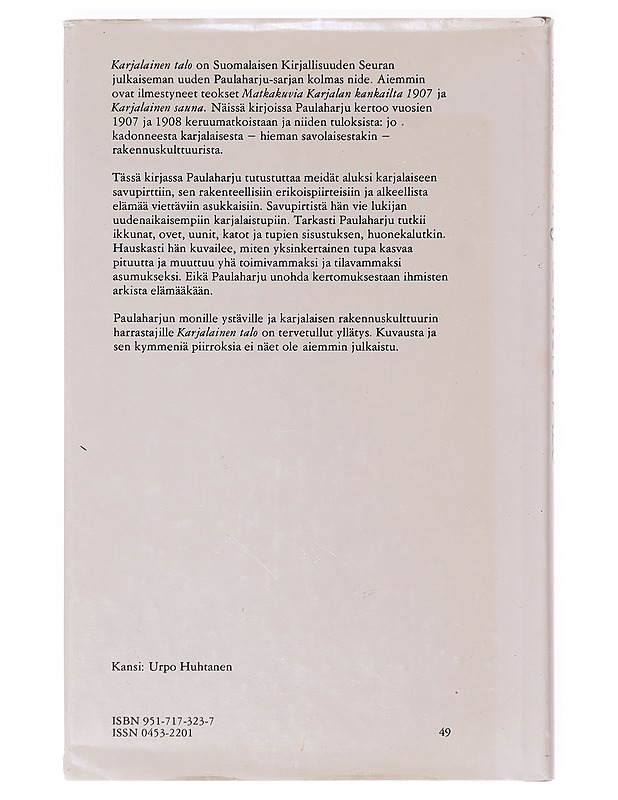 Karjalainen talo - Samuli Paulaharju - Elämäkerrat ja muistelmat - 10105641685 - 1