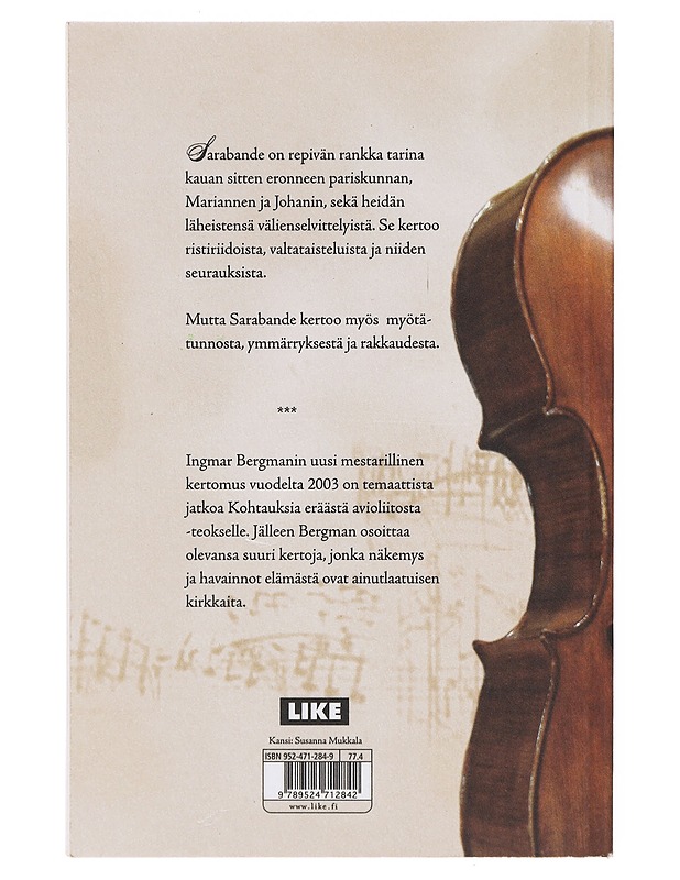 Sarabande - Bergman, Ingmar - Kaunokirjallisuus - 10105641717 - 1
