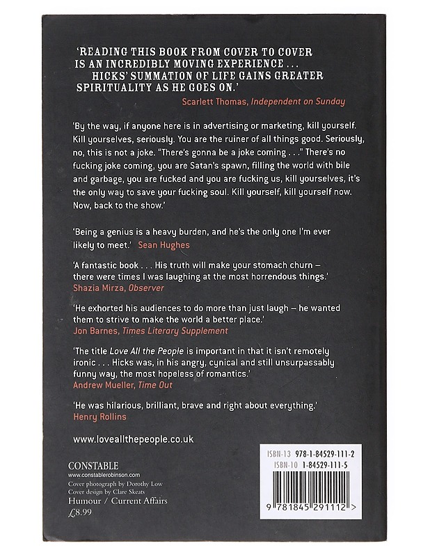 Love All the People - Bill Hicks - Elämäkerrat ja muistelmat - 10105641724 - 1