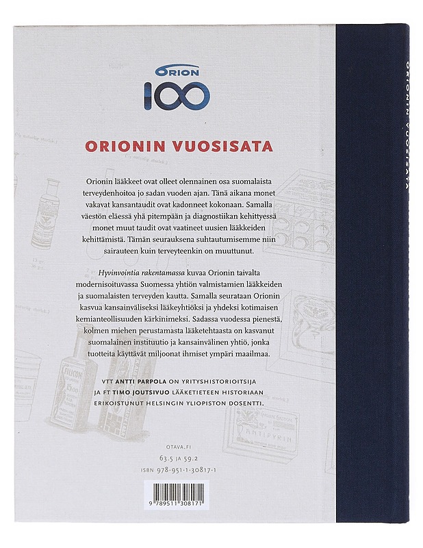 Hyvinvointia rakentamassa / Orionin vuosisata - Parpola, Antti - Historiakirjat - 10105641745 - 1