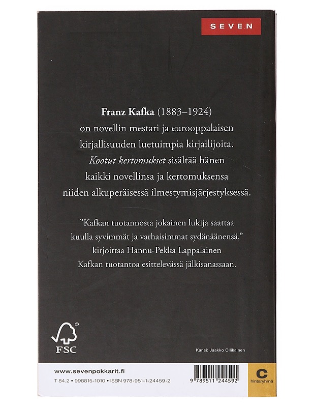 Kootut kertomukset - Kafka, Franz - Romaanit ja novellit - 10105641902 - 1
