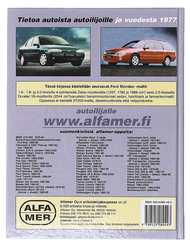 Ford Mondeo 1993-1999 : korjausopas - Legg, A. K. - Harrastekirjat - 10105641981 - 1