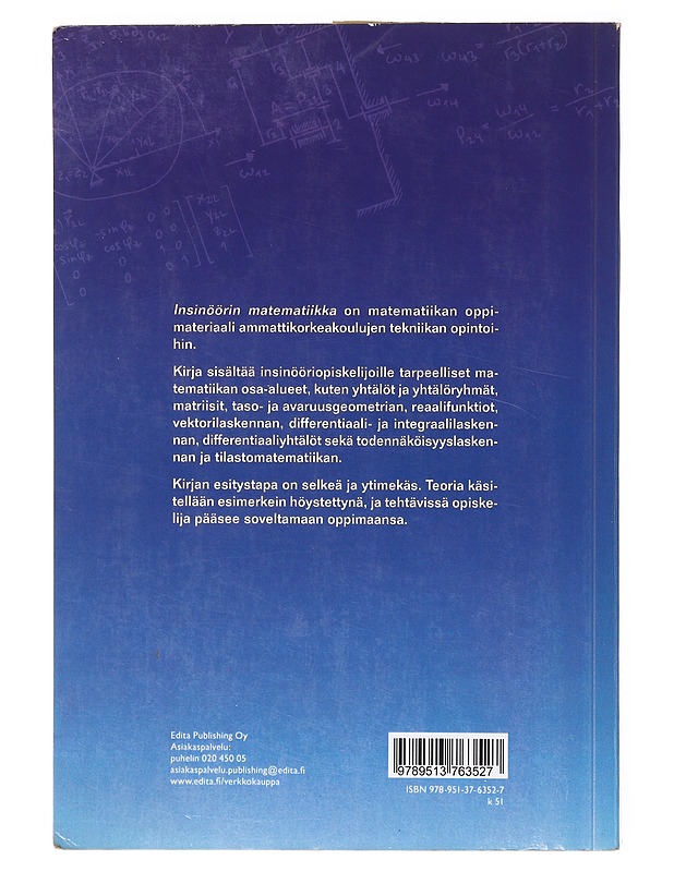 Insinöörin matematiikka - Tuomenlehto, Ari - Tietokirjat ja oppaat - 10105642026 - 1