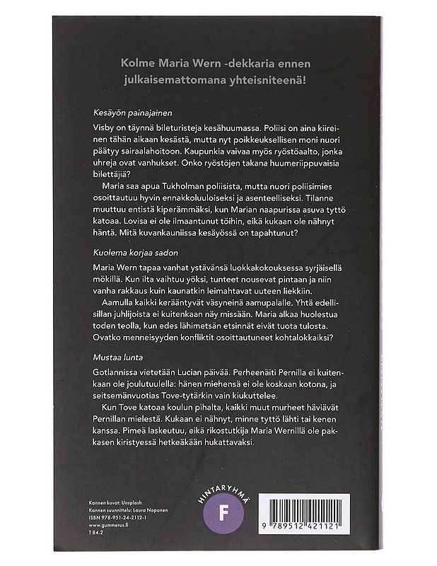 Kesäyön painajainen ; Kuolema korjaa sadon ; Mustaa lunta - Jansson, Anna - Romaanit ja novellit - 10105642028 - 1
