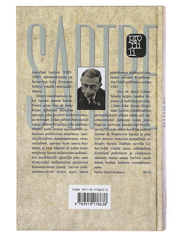 Sartre - Cohen-Solal, Annie - Elämäkerrat ja muistelmat - 10105642072 - 1